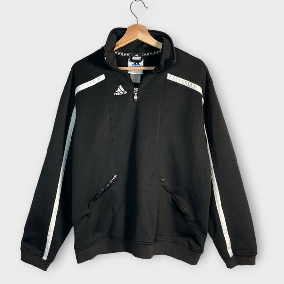 Vintage Y2K Adidas Soccer Pullover Jacket MEDIUM Pockets SEE ALL PHOTOS - Picture 1 of 9